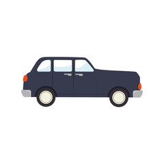 car old retro  side auto vehicle icon vector graphic