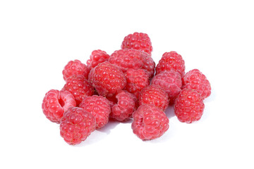 Ripe raspberry isolated on white background