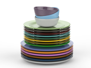stack of dishes