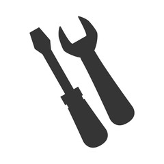 wrench screwdriver tool icon vector graphic