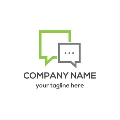 Fototapeta premium Chat Bubble Logo Vector