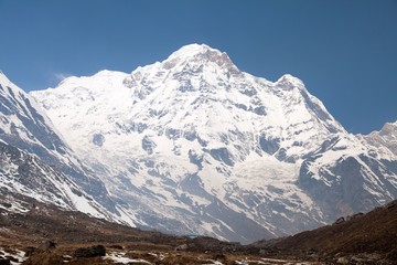 Fototapeta premium Annapurna na południe od obozu bazowego Annapurna w Nepalu