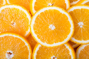 Fresh orange slices