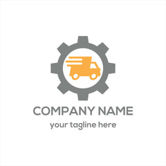 Logistic Truck Logo Vector
