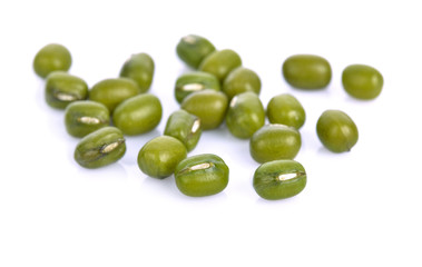 Mung beans isolated on white background