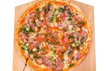 pizza isolated on white
