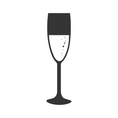 champagne drink glass icon vector graphic