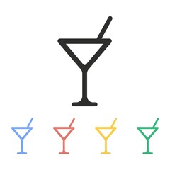 Cocktail - vector icon.