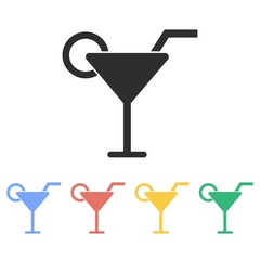 Cocktail - vector icon.