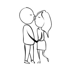 kiss man women love icon vector graphic