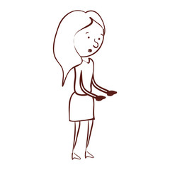 woman surprise expression icon vector graphic