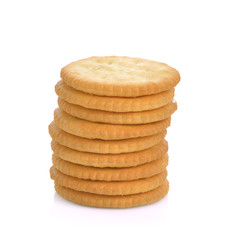 Cracker on white background.