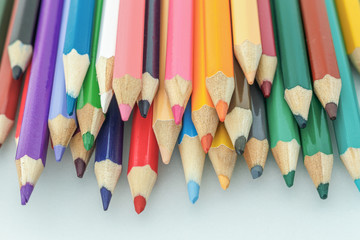 Fototapeta premium Colorful Multi-Color Of Pencil / Colorful Multi-Color Of Pencil Isolated On White Background.