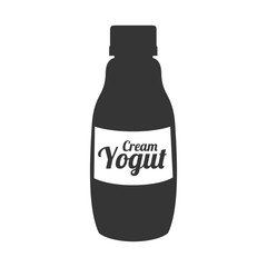 yogurt bottle drink icon vector graphic