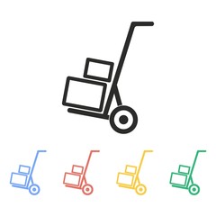 Handcart - vector icon.
