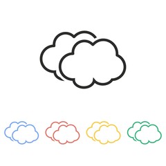 Clouds sky - vector icon.