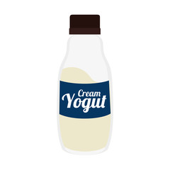 yogurt bottle drink icon vector graphic