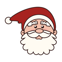 christmas face santa claus icon vector graphic