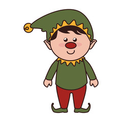 elf christmas man icon vector graphic