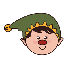elf christmas man icon vector graphic