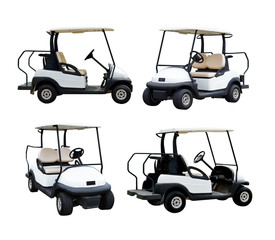 Golf cart golfcart isolated on white background - 117925412