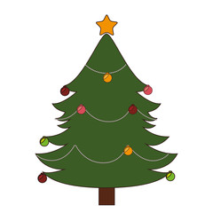 christmas balls tree season icon vector graphic