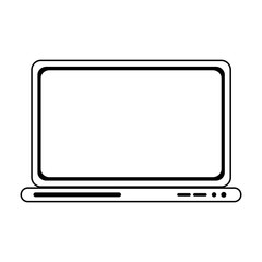 laptop screen computer portable technology electronic icon vecto
