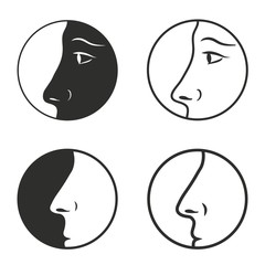 Nose icon set