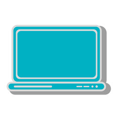 laptop screen computer portable technology electronic icon vecto