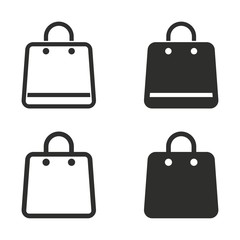 Shopping bag icon set