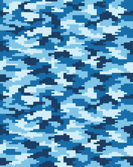 Seamless digital fashion camouflage pattern, vector