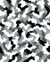 Seamless digital fashion camouflage pattern, vector