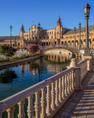 Detalle de la Plaza de España de Sevilla