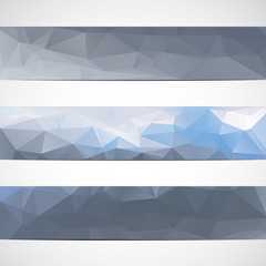 Abstract banners in blue colors.