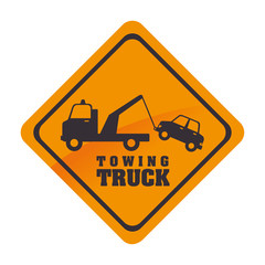 towing truck symbol icon vector graphic