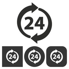 24 hour service - vector icon.