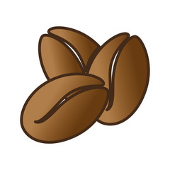 Obraz premium coffee beans cafe icon vector graphic