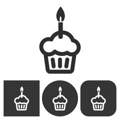 Cake - vector icon.