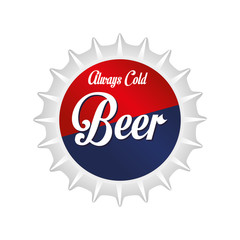 cap beer cold drink icon vector graphic