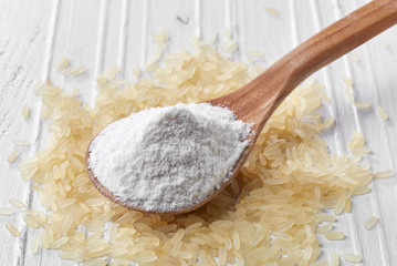 Spoon of rice flour
