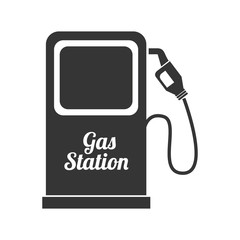 gas pump station icon vector graphic