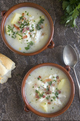 Smoked haddock chowder