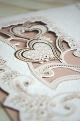 Beautiful vintage card with hearts