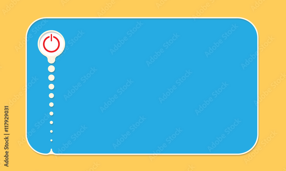 Poster text box for fill your text and power button