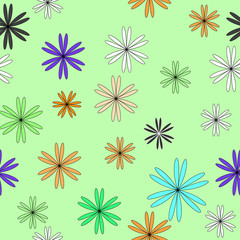 Flower color chaotic seamless pattern