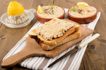 home made pate from scottish smoked mackerel