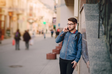Fototapeta premium guy with headphones