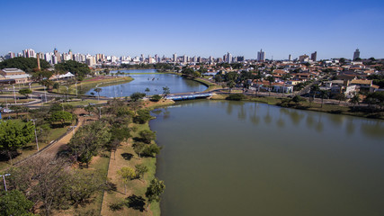 Aerial View of the City of Sao Jose do Rio Preto in Sao Paulo in