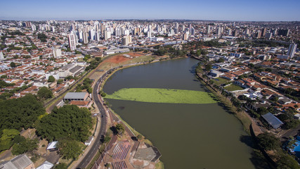 Aerial View of the City of Sao Jose do Rio Preto in Sao Paulo in