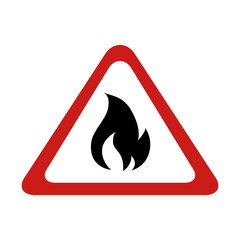 flame sign fire burn warning flaming flaming vector graphic isolated illustration